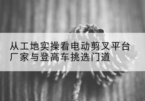 阜南电动剪叉升降平台厂家-从工地实操看电动剪叉平台厂家与登高车挑选门道